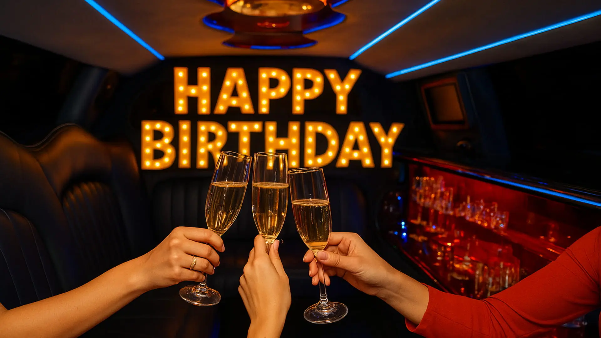 Geburtstagsfeier in einer Limousine - Luxus Party